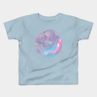 Purple and pink Pastel paint abstract galaxy Kids T-Shirt